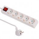 Elektriskais pagarinātājs ar indikatorslēdzi Kaifeng, 5 ligzdu, 1,5m
